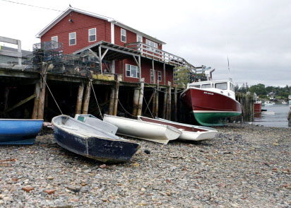 boats at low tide
